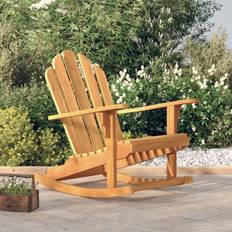 Teak Outdoor Rocking Chairs vidaXL Adirondack-gyngestol 79x100x103 massivt teaktræ