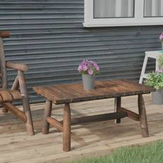 Rektangulære - Rød Sofaborde vidaXL 90x50x41 massivt grantræ Sofabord 50x90cm
