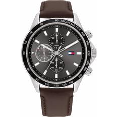 Tommy hilfiger leather watch Tommy Hilfiger Brown Leather BROWN One Size