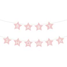 Pink Guirlander PartyDeco Babyshower Guirlande Lyserød