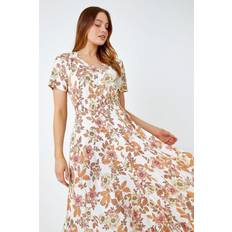 Roman Floral Print Button Detail Maxi Dress