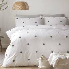 Textiles Appletree Boutique Slate Dot Duvet Cover White, Grey