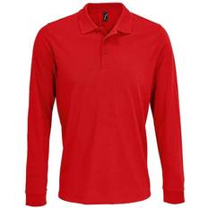 Sol's Prime Pique Long-Sleeved Shirt - Red