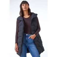 Men Outerwear Roman Geometric Quilted Hooded Gilet