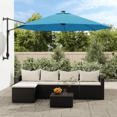 vidaXL Wall-mounted Parasol with LEDs Sea