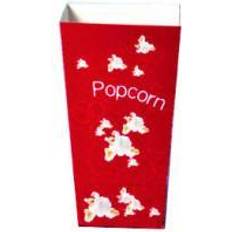 Hvid Popcornbægre Pap Popcornbæger Rød m. mønster 1.4 L, 48 oz/180 mm 50 stk/ps