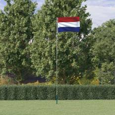 Aluminium Fahnenmasten vidaXL Niederländische Flagge mit Mast 5.55 m