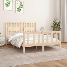 vidaXL Bed Frame with Headboard Solid