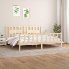 vidaXL Bed Frame with Headboard Solid