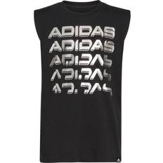 Silver Tank Tops Children's Clothing adidas Boys 8-20 Summer Sleeveless Tee Black Black