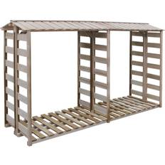 Legno Dependances vidaXL Deposito Per Legname Capanno 300x90x176 cm Pino Impregnato