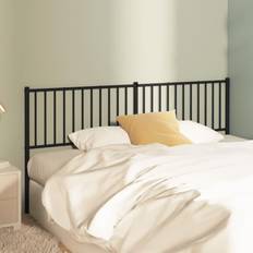 vidaXL Metallinen Sängynpääty Musta 180 cm