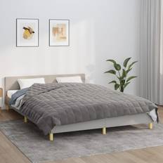 vidaXL Verzwaringsdeken 200x230 cm 13 kg Stof Grijs