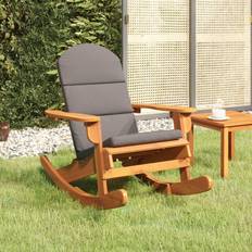Legno Sedie a Dondolo da Esterno vidaXL Sedia a Dondolo Adirondack con Cuscini Legno