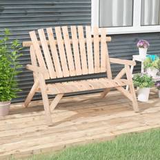 Red Garden Benches vidaXL 2-Seater Garden Bench
