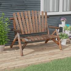 Red Garden Benches vidaXL 2-Seater Garden Bench