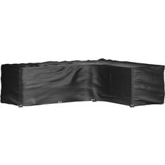 Aluminio Fundas para muebles de patio vidaXL Funda Para Muebles De Jardín Forma De L 16 Ojales 260x210x80 cm - Negro