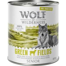Wolf of Wilderness Carne Allevata All'Aperto" Senior 24 x 800 g Umido Cani - Green Fields