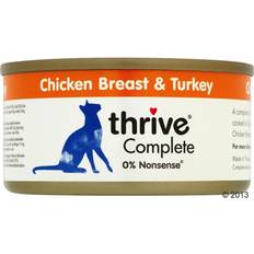 Thrive Lemmikit Thrive Complete Kananrinta och Kalkkuna 6 x 75 g