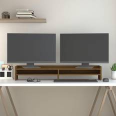 vidaXL skærmholder 100x24x16 massivt TV-bord