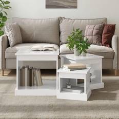 VidaXL White Nesting Tables vidaXL Tables 3 Pcs Nesting Table