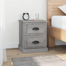 vidaXL Cabinet Grey Sonoma 39 x 39 x 47.5 cm Bedside Table