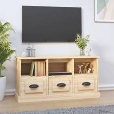 Tv bord 100 cm vidaXL 100x35x50 konstrueret træ sonoma-eg TV-bord