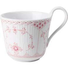 Royal Copenhagen CORAL MUSSEL PAINTED HALF LACE HIGH HANDLE Kopp & Mugg 33cl