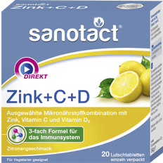 Vitamin zink sanotact Zink + C + D Zitronengeschmack 20 Lutschtabletten