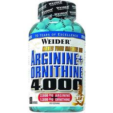 Weider Aminosyrer Weider Arginin + Ornithin 4000 180 Kapsler