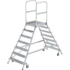 Escaleras extensibles Günzburger Steigtechnik munk 705624 Escalera con tarima de ascenso por ambos lados