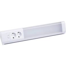 LED Iluminaciones de banco Müller Licht Chianti 15 W - Lámpara Mueble Con 2 Enchufes - Blanco Iluminación de banco