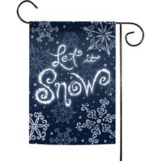 Bandiera Invernale Let It Snow 12x18 Pollici