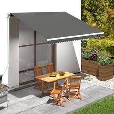 Window Awnings vidaXL Awning Top Sunshade Canvas 400x300 cm Anthracite