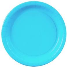 Creative Converting 7 Solid Bermuda Blue Luncheon Paper Plates 24pcs