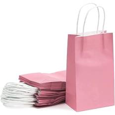 Blue Panda 25-Pack Pink Gift Bags with Handles