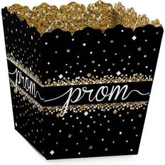 Black Popcorn Box Prom Party Mini Favor Boxes Prom Night Treat Candy Boxes Set of 12