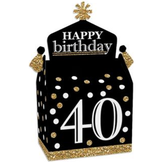 Birthdays Popcorn Box Adult 40th Birthday Gold Treat Box Party Favors Birthday Party Goodie Gable Boxes Set of 12