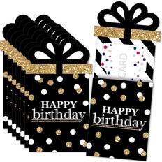 Black Cards & Invitations Adult Happy Birthday Gold Money & Nifty Gifty Card Holders Set of 8 Black Black