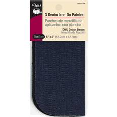 Dritz Iron On Patches Denim Black Stonewash Dark 5x 5 3pc