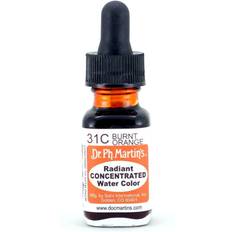 Orange Oil Paint Dr. Ph. Martin's Radiant Concentrated Individual Watercolor 1/2 oz, Burnt Orange