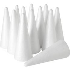 Juvale 12 Pack Foam Tree Cones for DIY Crafts, Bulk for DIY Christmas Gnomes, Holiday Decor 2.87 x 7.25 In