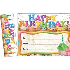 Magnetic Figures Happy Birthday Cupcakes Bookmark Awards Pack of 30