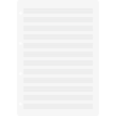 Brunnen Bindezubehör Brunnen Ring Binder Inserts A4 Music Ruling 12 Lines 20 Sheets