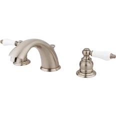 Double Handles Basin Faucets Kingston Brass KB978B Victorian Widespread Gray