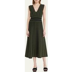 Max Mara Biavo Intarsia Midi Dress - Multicoloured
