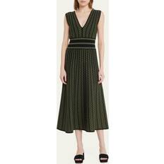 Max Mara Biavo intarsia midi dress multicoloured