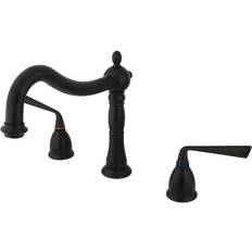 Silver Basin Taps Kingston Brass KS1345ZL Two Handle Roman Tub Silver