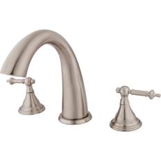 Grey Bath Taps & Shower Mixers Kingston Brass KS536.TL Royale Deck Mounted Roman Tub Brushed Nickel