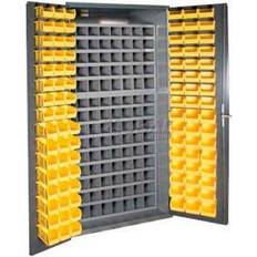 Tool Boxes Durham Small Parts Storage Cabinet 3501-DLP-72/40B-96-95 w/112 Steel Compartments, 96 Hook On Bins